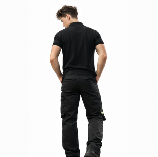 Robuuste Werkbroek met Stretch & Gereedschapszakken – Zwart