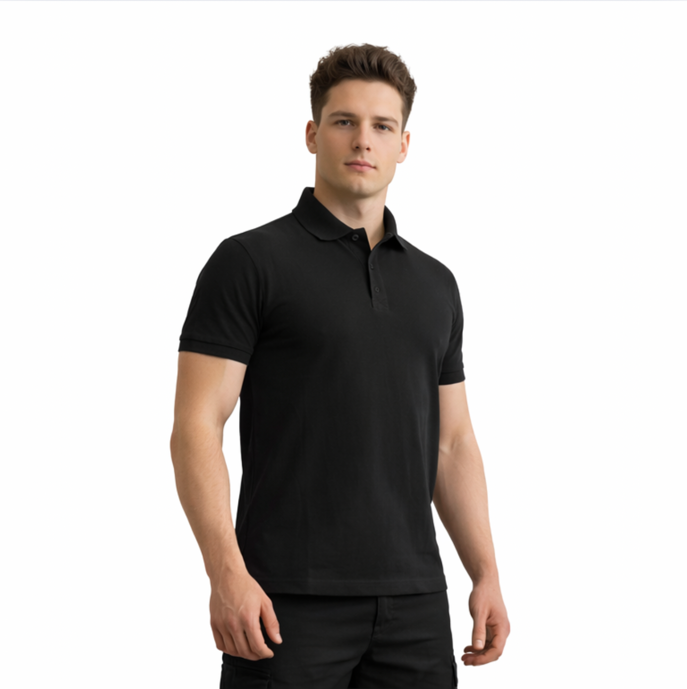 Premium Slim Fit Work Polo – Black