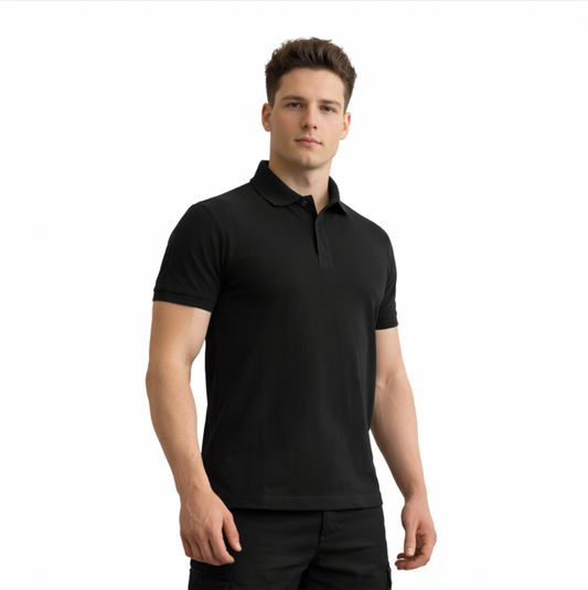Premium Slim Fit Work Polo – Black
