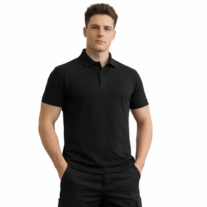 Premium Slim Fit Work Polo – Black