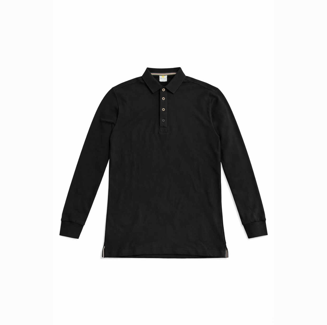 Premium Long Sleeve Polo – Zwart | 100% Katoen