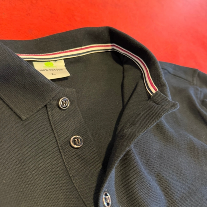 Premium Long Sleeve Polo – Zwart | 100% Katoen
