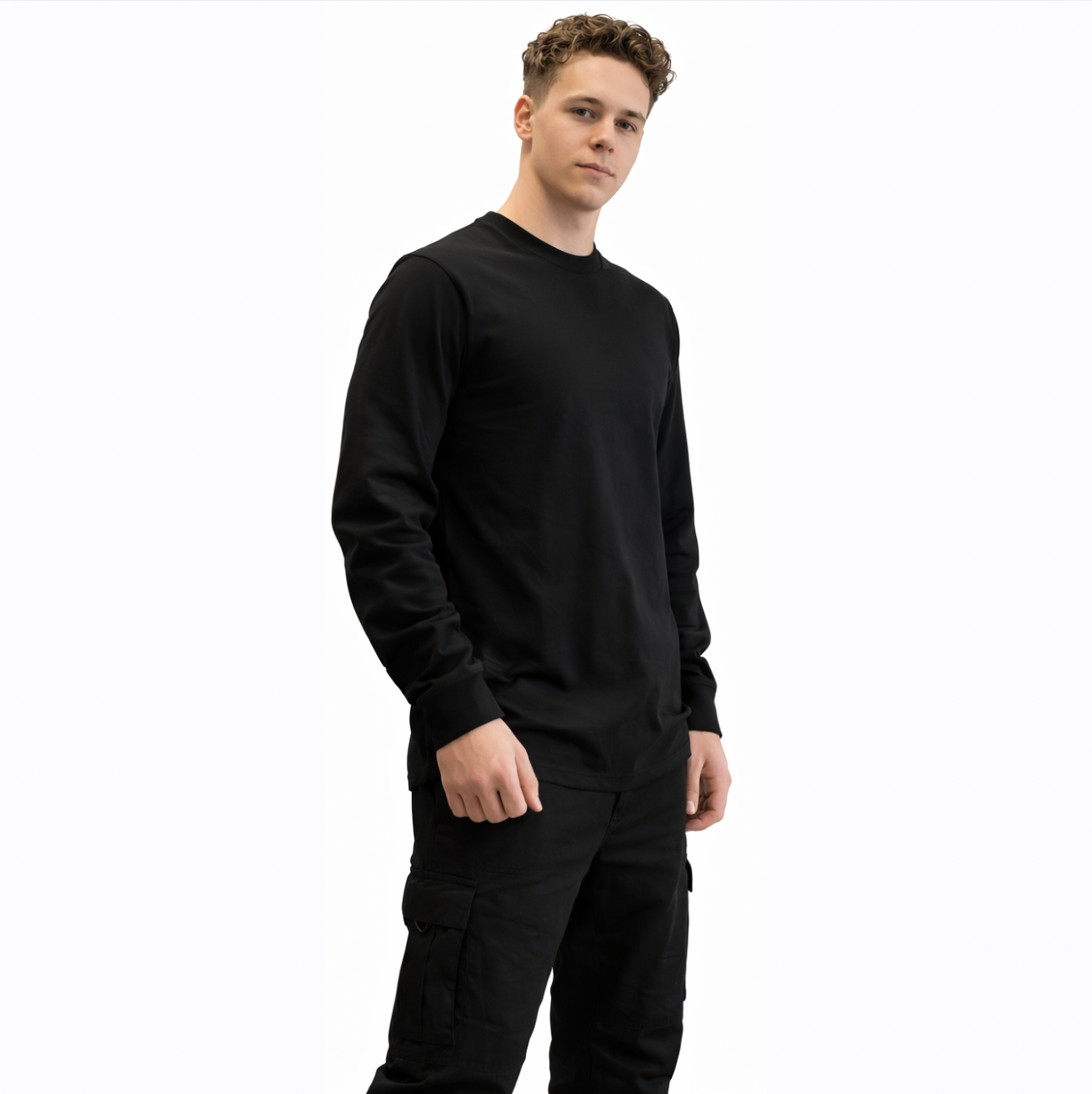 Premium Zwart Longsleeve Shirt