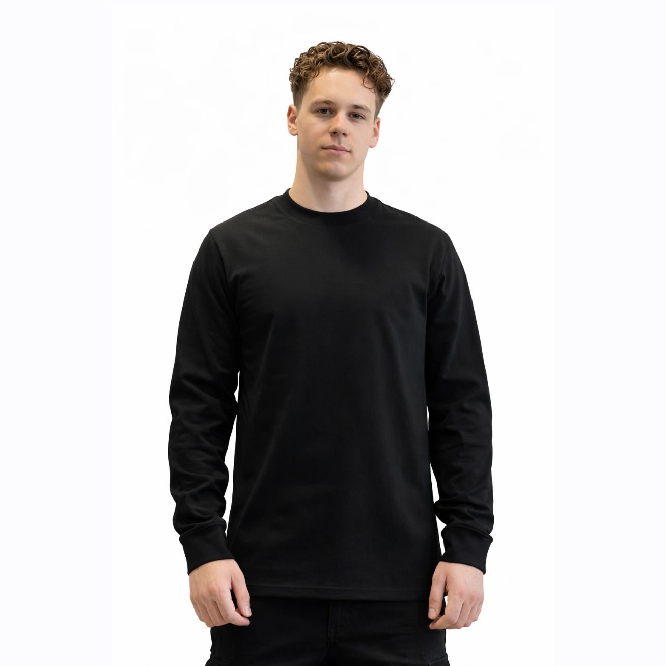 Premium Zwart Longsleeve Shirt